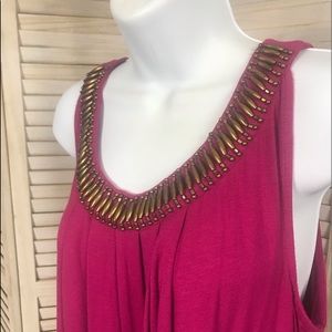 Grace Elements Scoop Neck Top L Sweet Berry Red